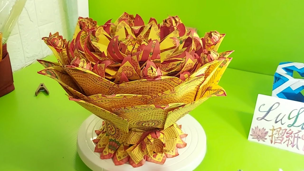 🏵蓮花花捧花🏵（萬用花束）獨家製程分享，大悲咒祈福敬神祭祖都ok，diy教學