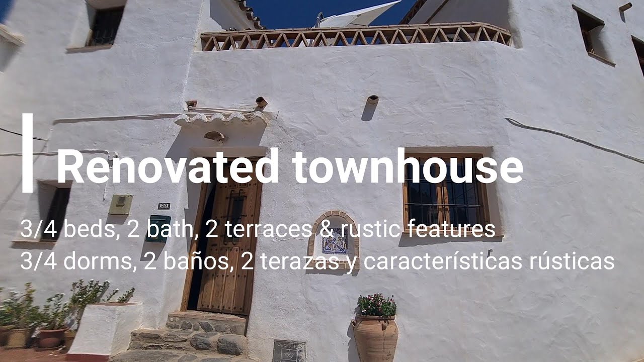 **SOLD** Beautifully renovated rustic townhouse - 3/4 beds, 2 baths, 2 terraces - Salares, Malaga