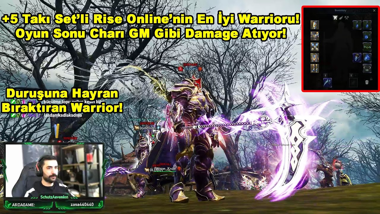 SchutzAevenion | +9 WarScythe +5 Takı Setli Serverin En İyi Warrior Charıyla PK Atıyor! Rise Online