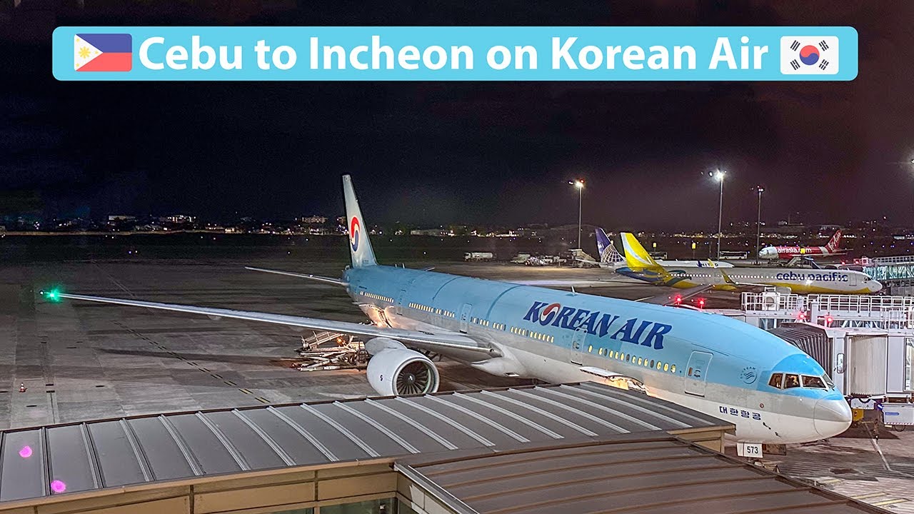 Korean Air Boeing 777-300 Economy Trip Report | Cebu to Incheon