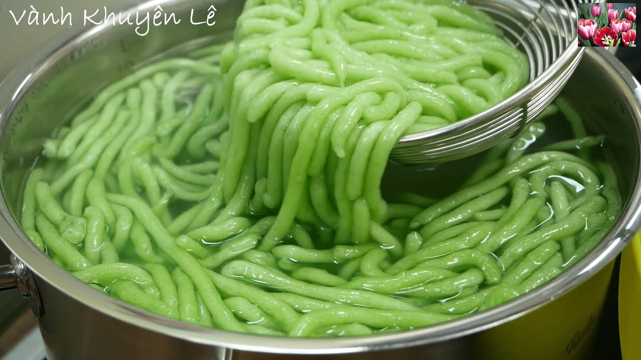 Chè Bánh Lọt Cách Làm Không cần Bột Củ Năng, Không cần Tinh Bột Đậu Xanh,dai ngon hết ý, Vanh Khuyen