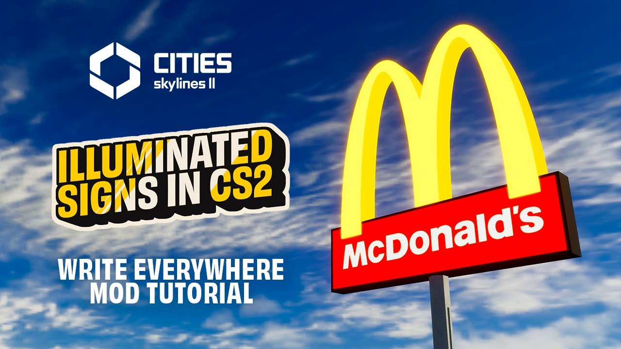 Create ILLUMINATED SIGNS in Cities Skylines 2 | Write Everywhere Mod Tutorial
