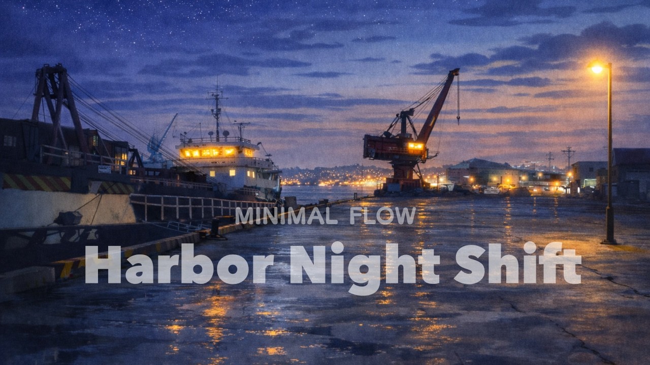 Minimal Flow Lo-fi — 2 Hours of Clean Focus | Harbor Night Shift & Industrial Calm