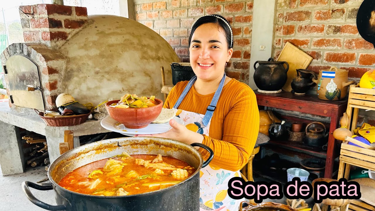 Como hacer SOPA DE PATA Salvadore&ntilde;a
