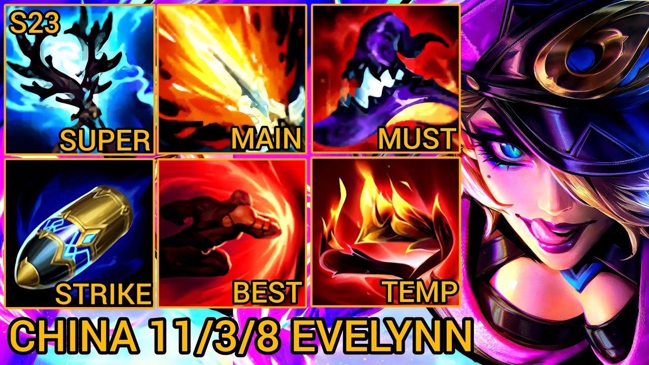 Challenger EVELYNN Jungle, Clean Ome Shot Reaper - Tiarty China Wild Rift New Build & Runes