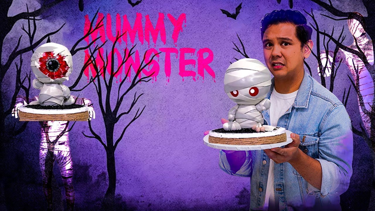 🕸️🍰 Get wrapped up in flavor with our Halloween Mummy Monster Cake.