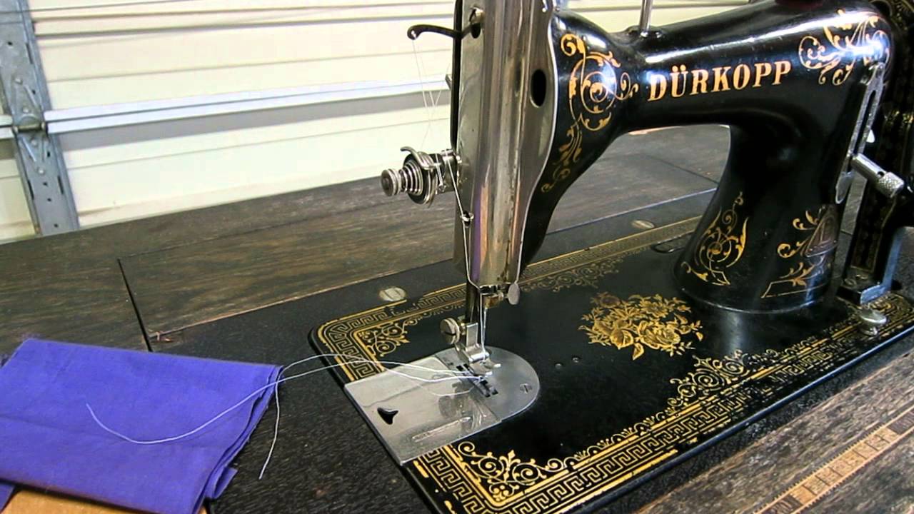 Vintage Durkopp CL 14 Treadle Sewing Machine Demonstration