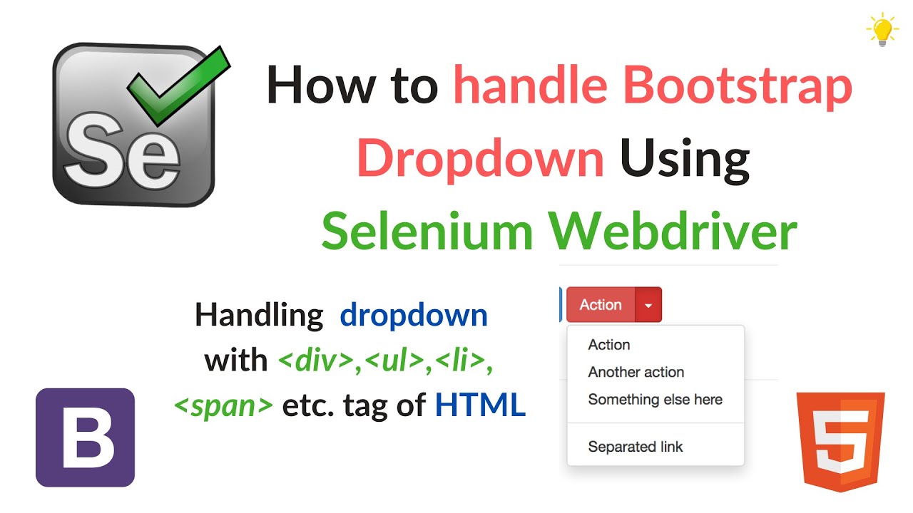 How to Handle Bootstrap Dropdown in Selenium WebDriver
