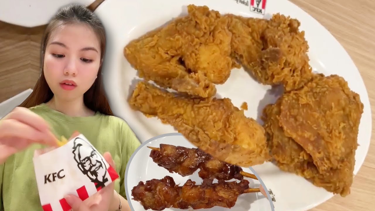 G&agrave; r&aacute;n, Hamberger th&igrave; phải k&egrave;m Khoai t&acirc;y chi&ecirc;n + G&agrave; xi&ecirc;n + Pessi ...😜 p514  | KIMKH&Aacute;NHN&Egrave; Vitaminkk