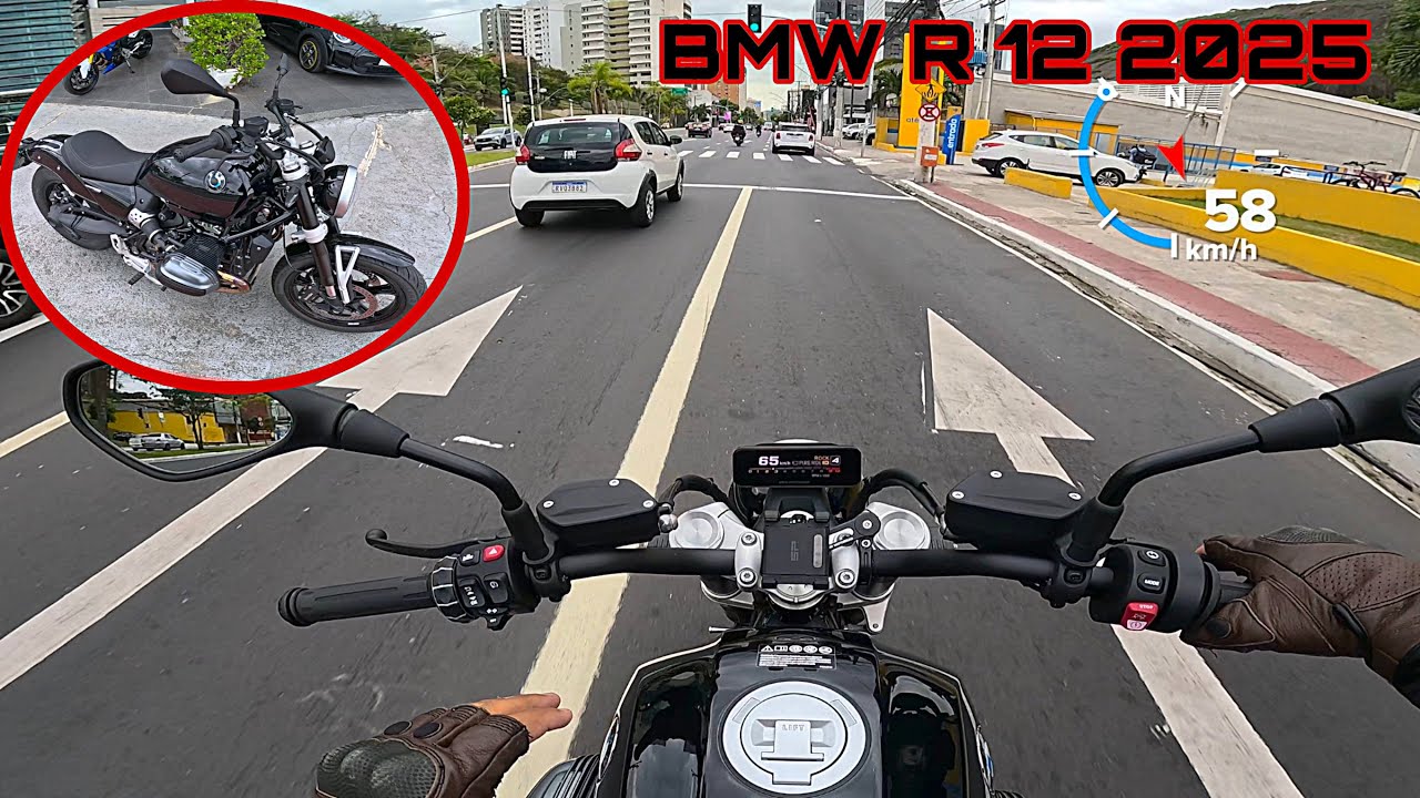 NOVA BMW R 12 2025 PRIMEIRAS IMPRESSÕES NA CIDADE-MOTO SURPREENDENTE PELA CICLÍSTICA, FORÇA E ESTILO