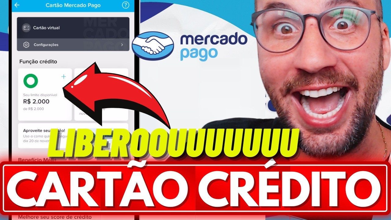 CARTÃO CRÉDITO MERCADO PAGO   CONSEGUI MEU PRIMEIRO LIMITE - estratégia funcionou!!