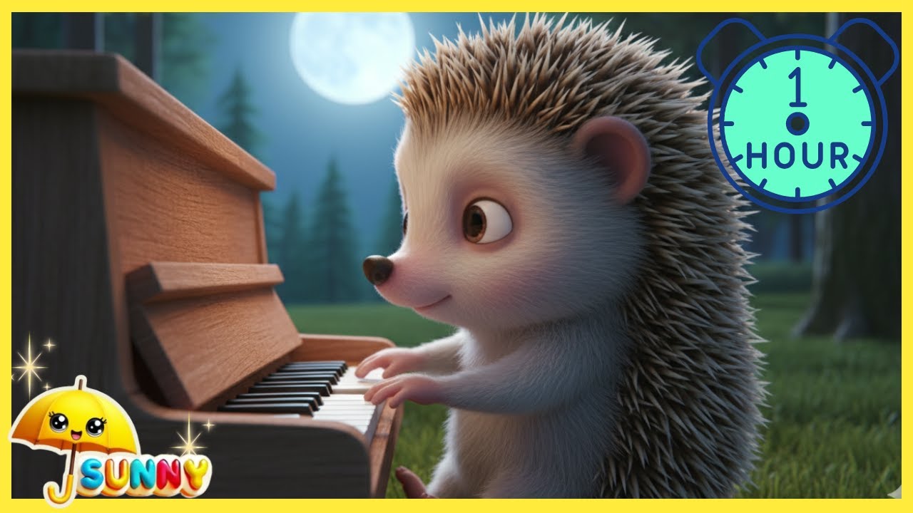 Erizo Pinchitos Tocando Piano 🦔 | (1H) Música Instrumental Lullaby para Dormir Niños