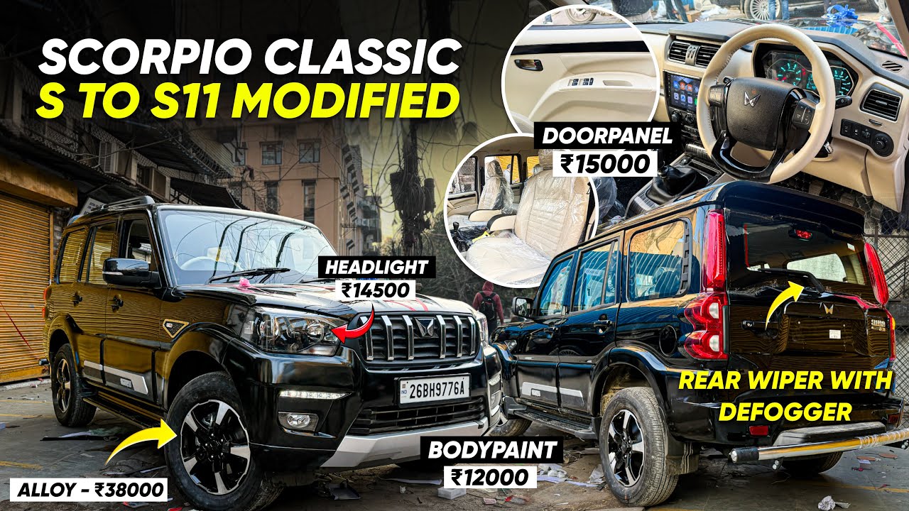 2026 SCORPIO CLASSIC S MODIFIED TO S11✅MAHINDRA GENUINE REAR WIPER✅SCORPIO BASE TO TOP MODIFICATION