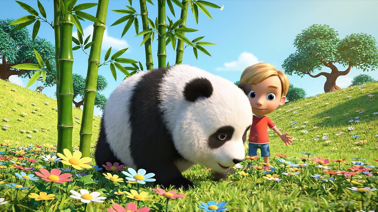 Un bebé panda de Minecraft Bebé Panda Rodó por una Pendiente | Canciones Infantiles y Rimas para
