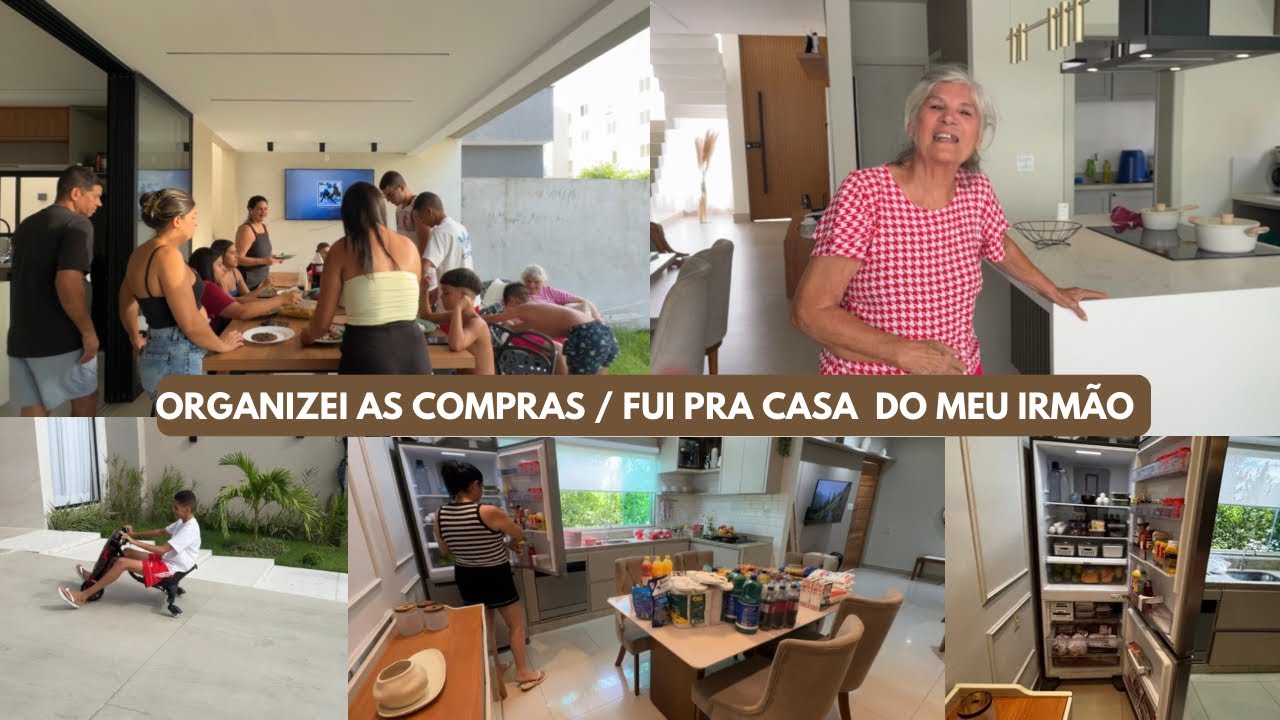🔥Organizei as compras e fomos almoçar na casa do meu irmão | Vlog do dia em família🤎