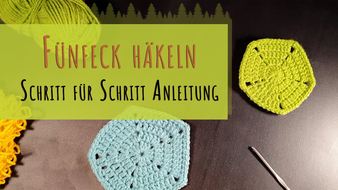 Fünfeck / Pentagon häkeln | Einfache #häkelanleitung | Madame Fuechsli