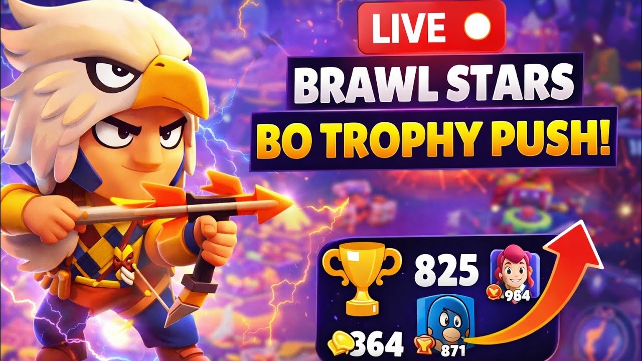 👉Brawl Stars LIVE 🔴 Bo Trophy Push | Road to Rank Push #brawlstars 