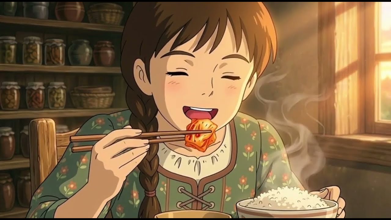 ⭐ Peaceful Countryside Kimchi Making | Cozy Ghibli-Style Cooking ASMR (No Talking) 😋