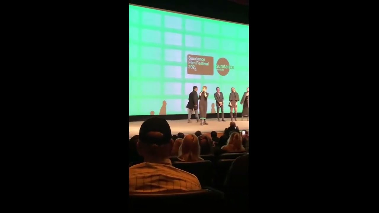 Standing ovation for filmmaker Rose Glass after the Sundance premiere of her film LOVE LIES BLEEDING
