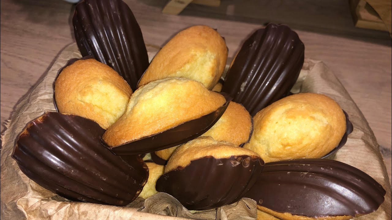 Les Madeleines avec coque en chocolat