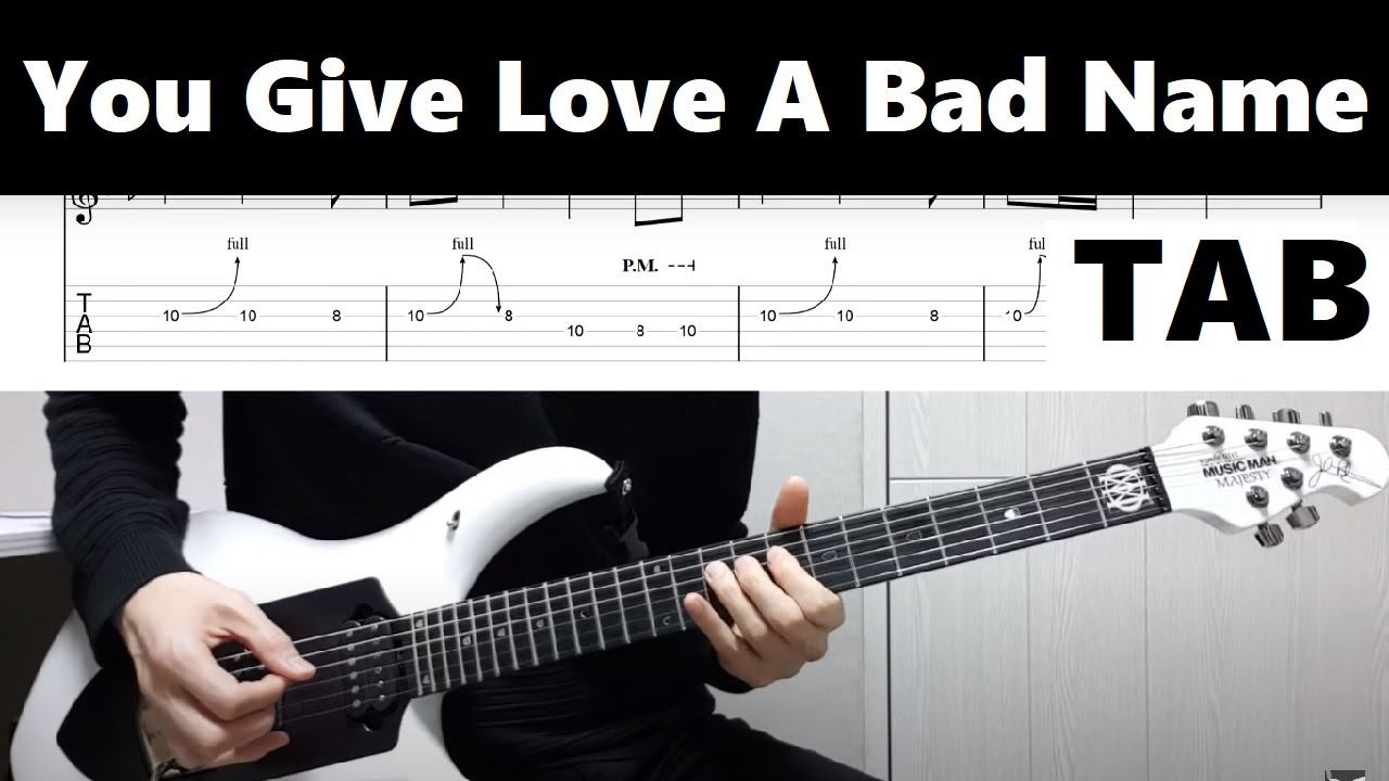 Bon Jovi - You Give Love A Bad Name / guitar cover tab tutorial