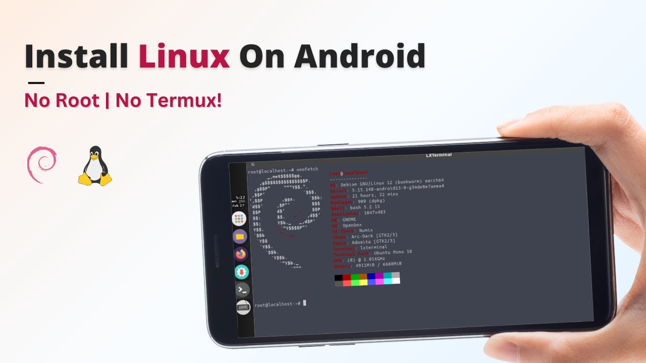 Установка Linux на Android без root-прав, без Termux (2026) | Установка Linux без root-прав 🐧