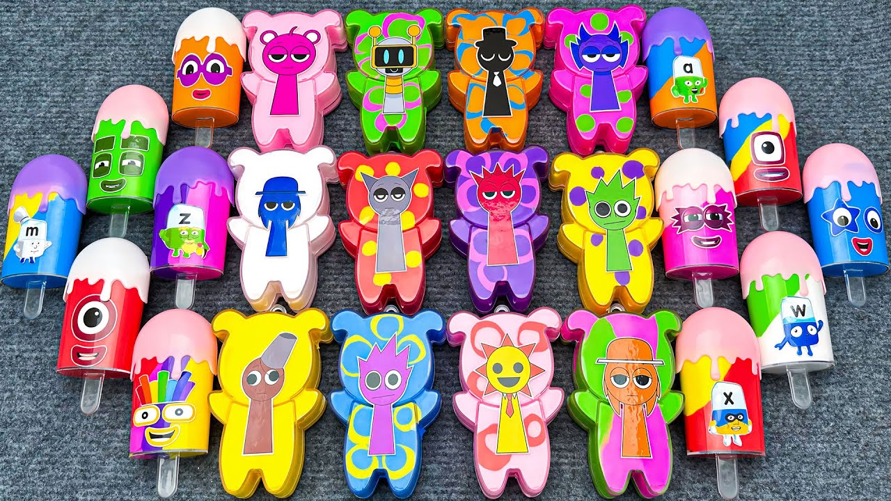 Rainbow Alphabet Lore Toys 🌈 Sprunki Characters Unboxing with Fun Ice Cream