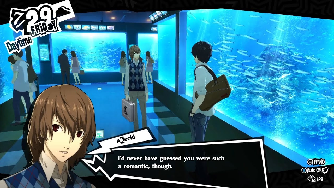 Persona 5 Royal: July 29 Aquarium Hangout (Justice Confidant) (All Dialogue Choices)