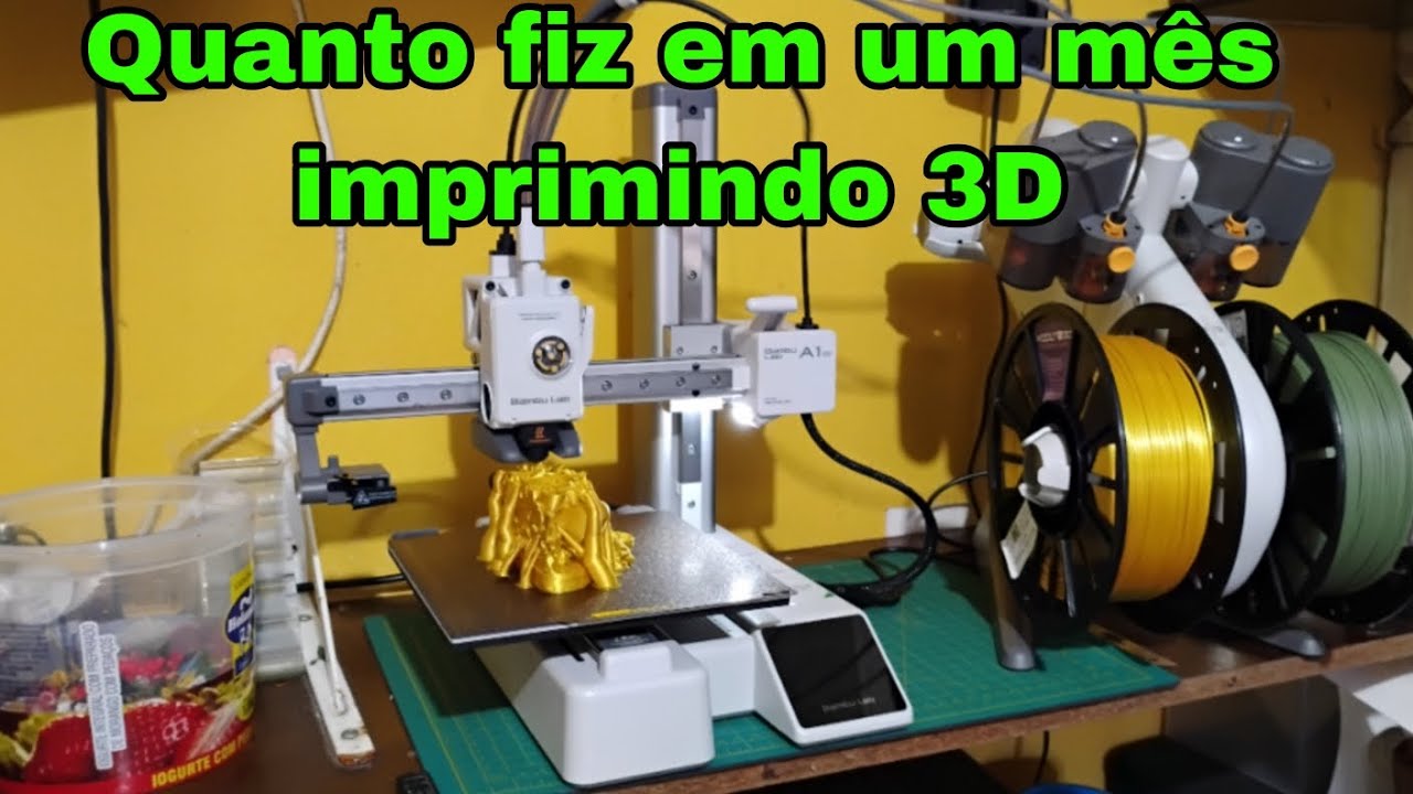 Quanto faturei em 1 m&ecirc;s de impress&atilde;o 3D com minha bambu Lab A1 mini 