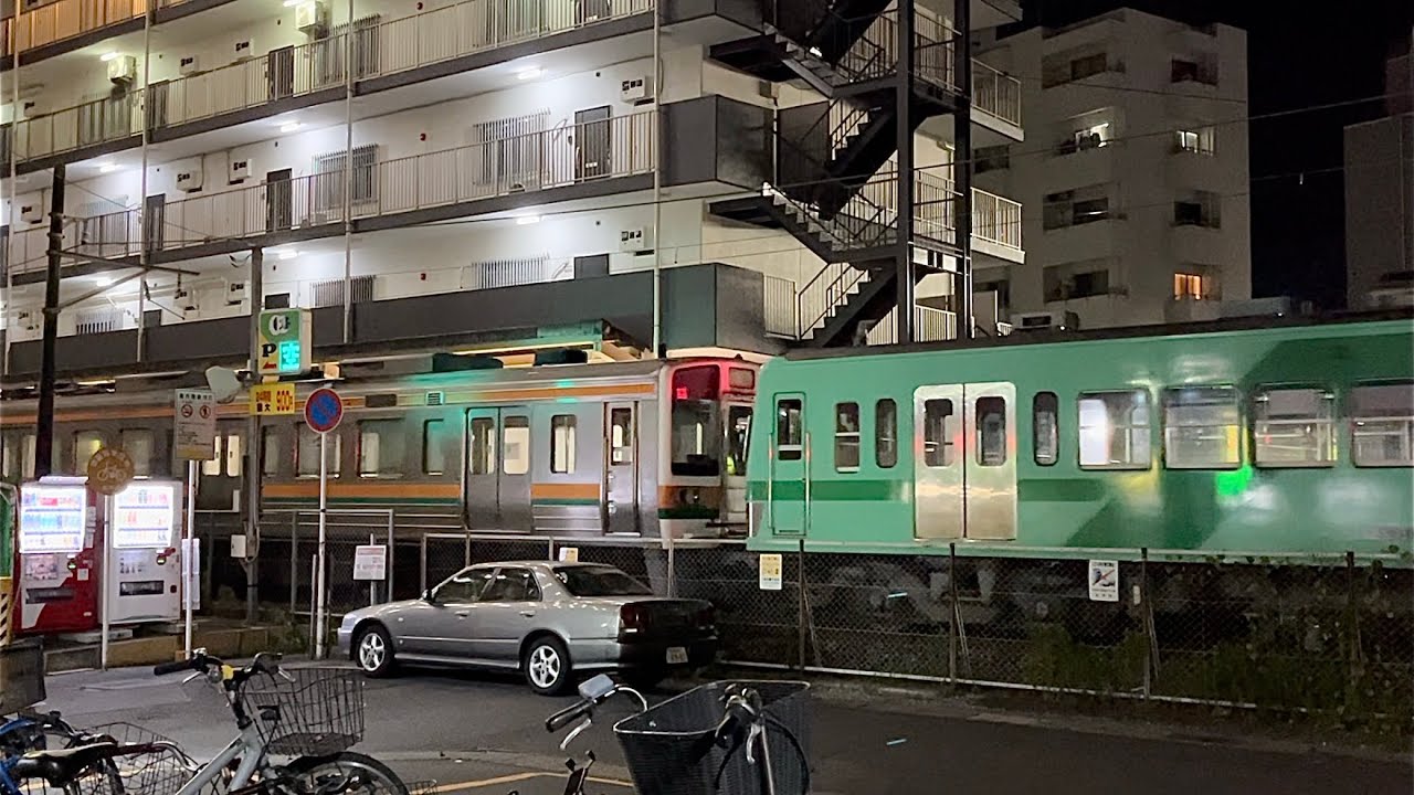 211系牽引回送【流鉄流山線5000形＋211系】5004編成若葉＋シスGG6編成　幸谷駅発車