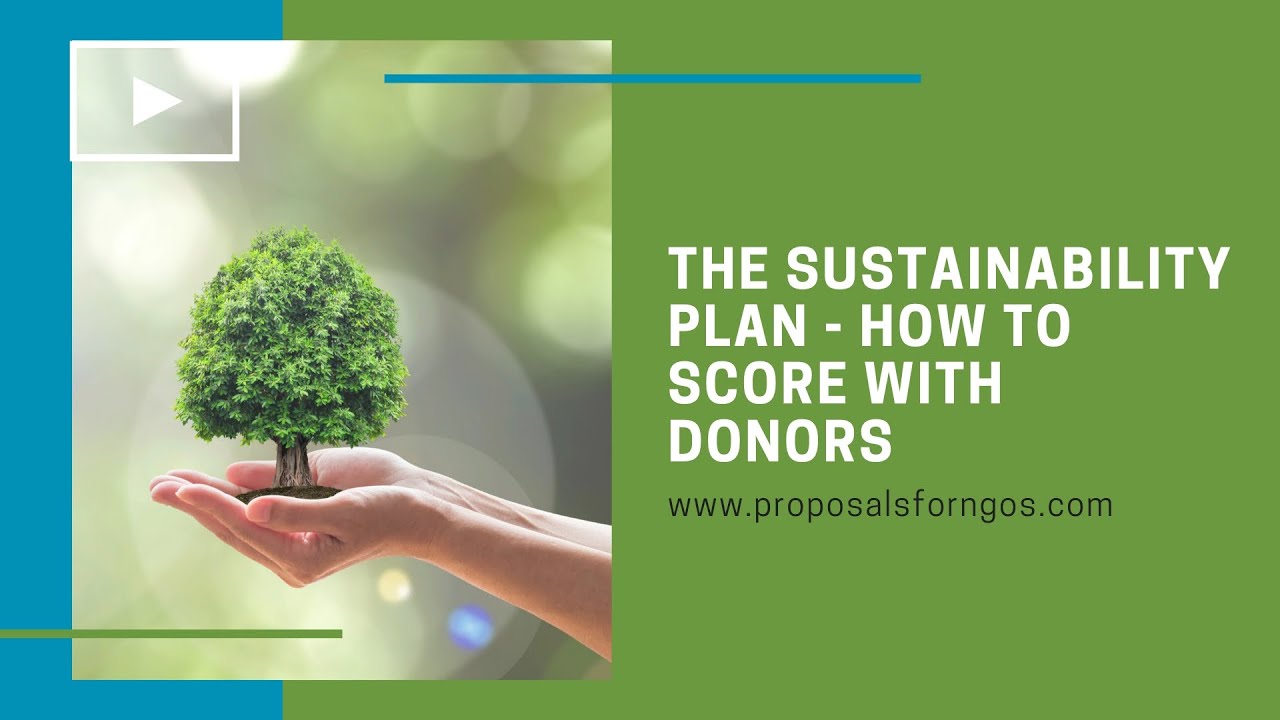 The Sustainability Plan – How to Score with Donors