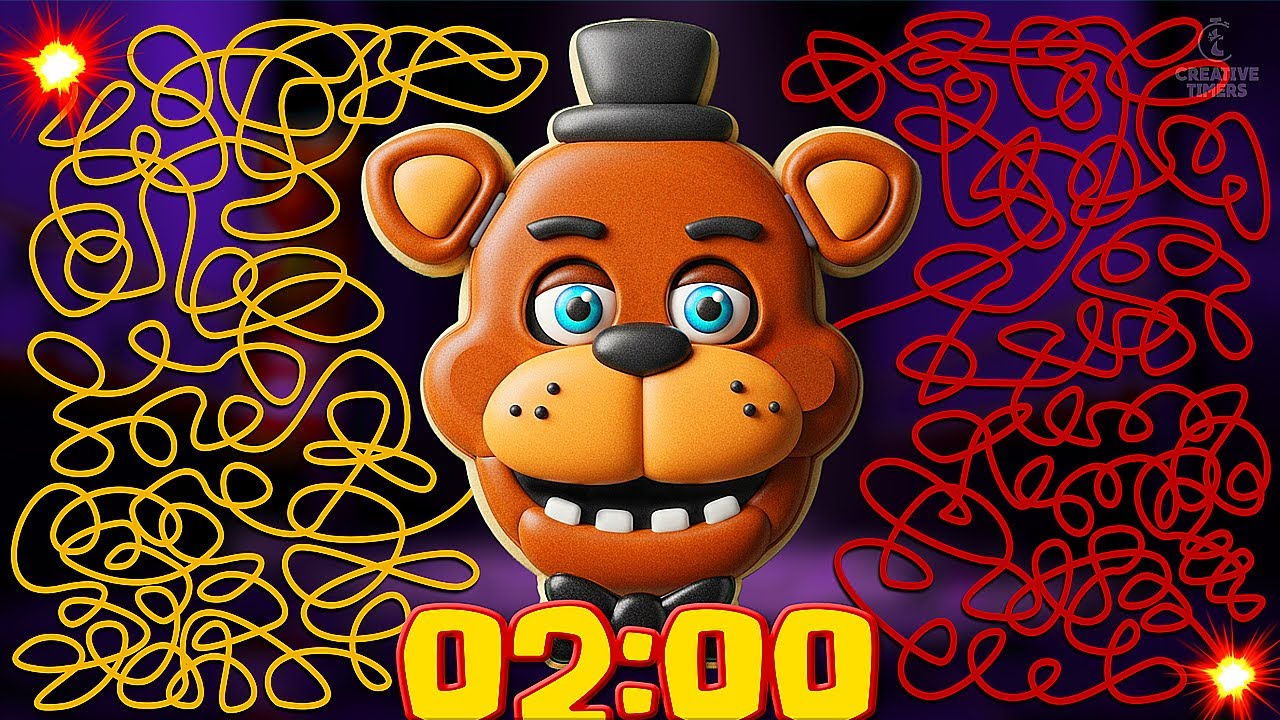 2 MINUTE Timer - FREDDY FAZBEAR (COOKIE BOMB) 🐻🎩​ Countdown With Music