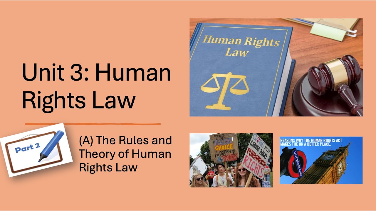 A-Level Law: Human Rights law (A) Rules and Theory of Human Rights Law (part ii)