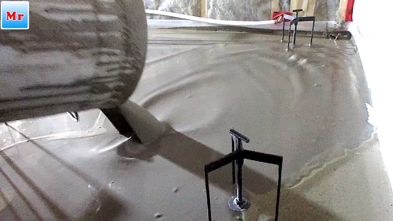 How To EASY Leveling Concrete Floor with Screed Leveling Tripods use Mapei DIY