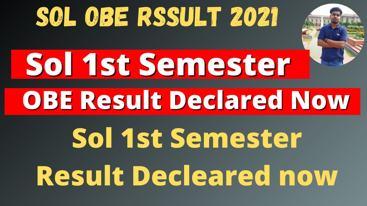 Sol 1st Semester OBE Result Declared now || Sol OBE Result 2021 || Sarkari Result