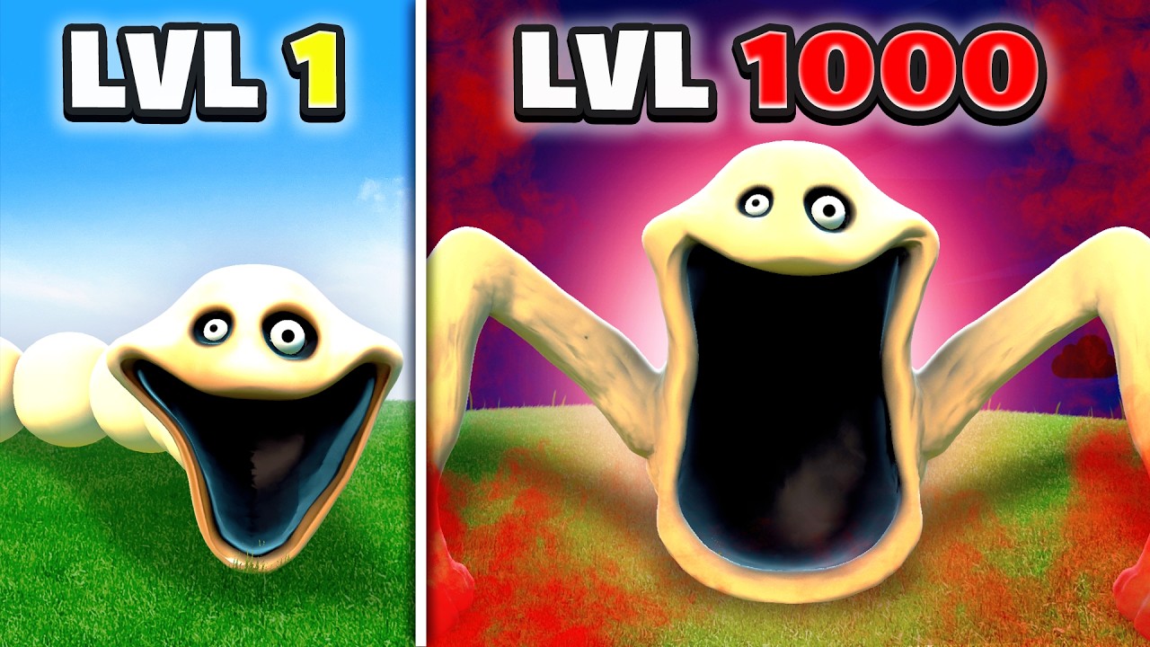 Level 1 Hungry Worm vs Level 1000 Hungry Worm