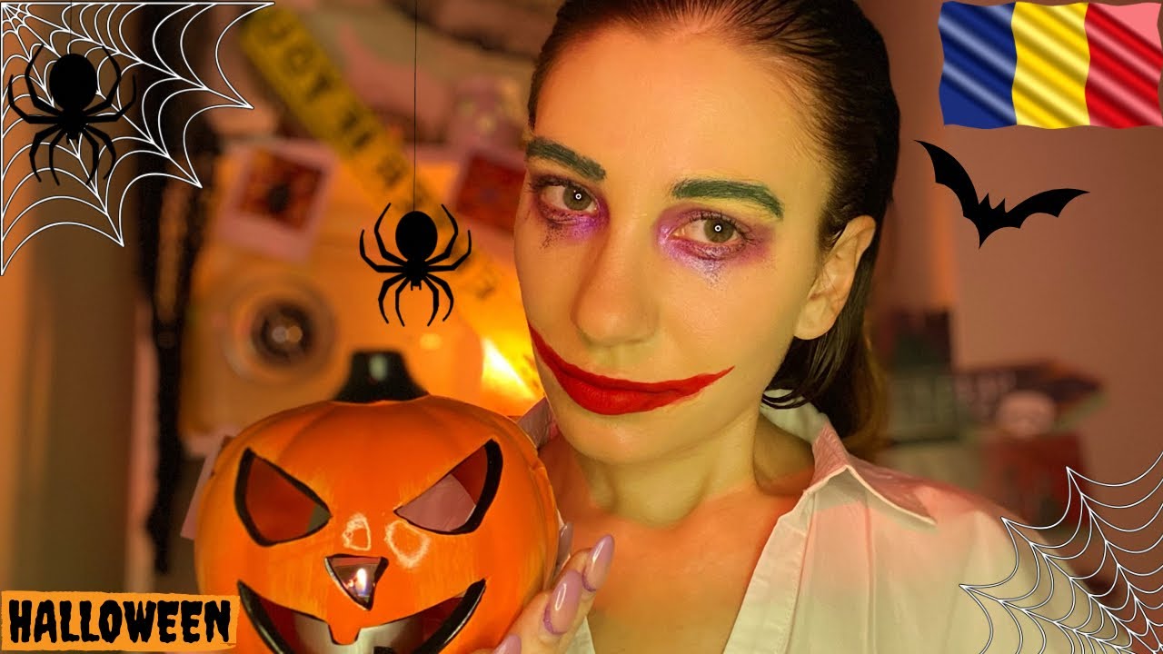 Asmr română 🇷🇴 | Halloween Makeup 🎃🕷