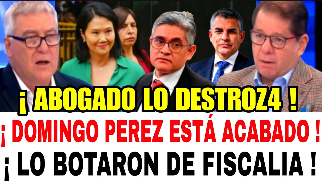 LO BOTARON DE FISCALIA DOMINGO PEREZ SE VA A SU CASA ABOGADO RODRIGUEZ DESBARATA FARSA DE FISCALOCO