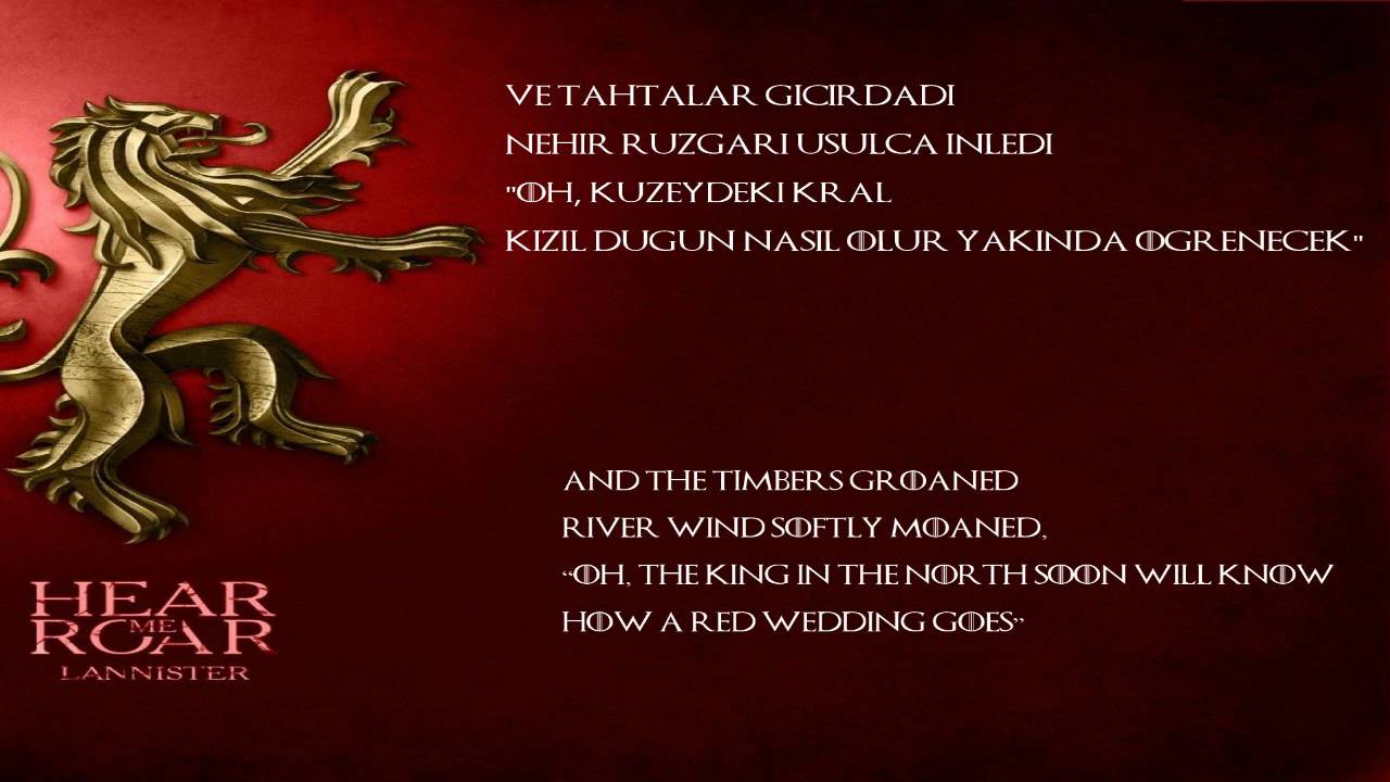 Timbers & Wind - Red Wedding(Kızıl Düğün) Şarkısı (Türkçe&English)