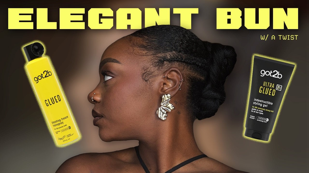 EASY AND ELEGANT sleek natural hairstyle using the best got2b combo | Lisa PATZ