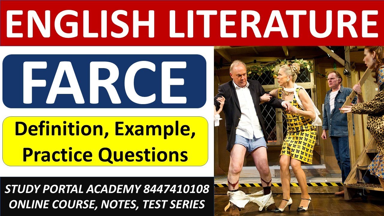 English Literature - The Farce - Type of Drama - For TGT, PGT Exams - Study Portal Academy!!