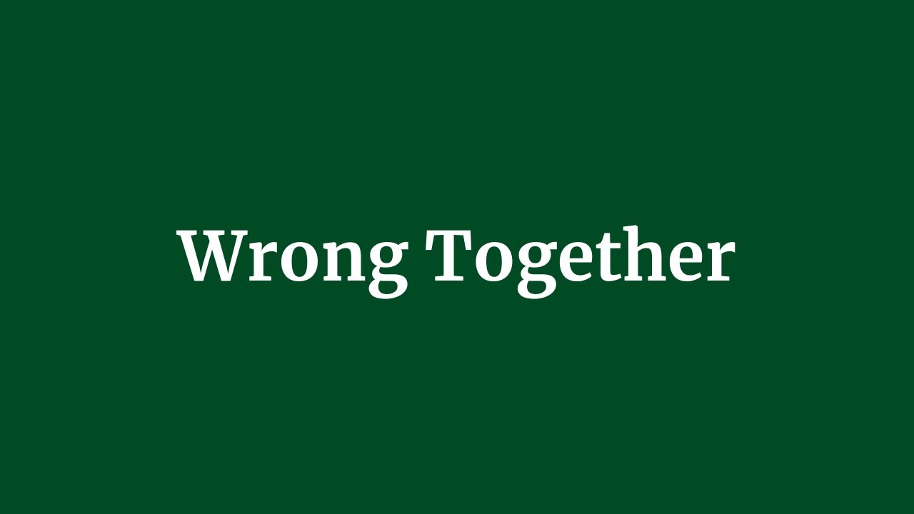 Wrong Together | Manny Vallarino | Music Video Starring My Wife and I