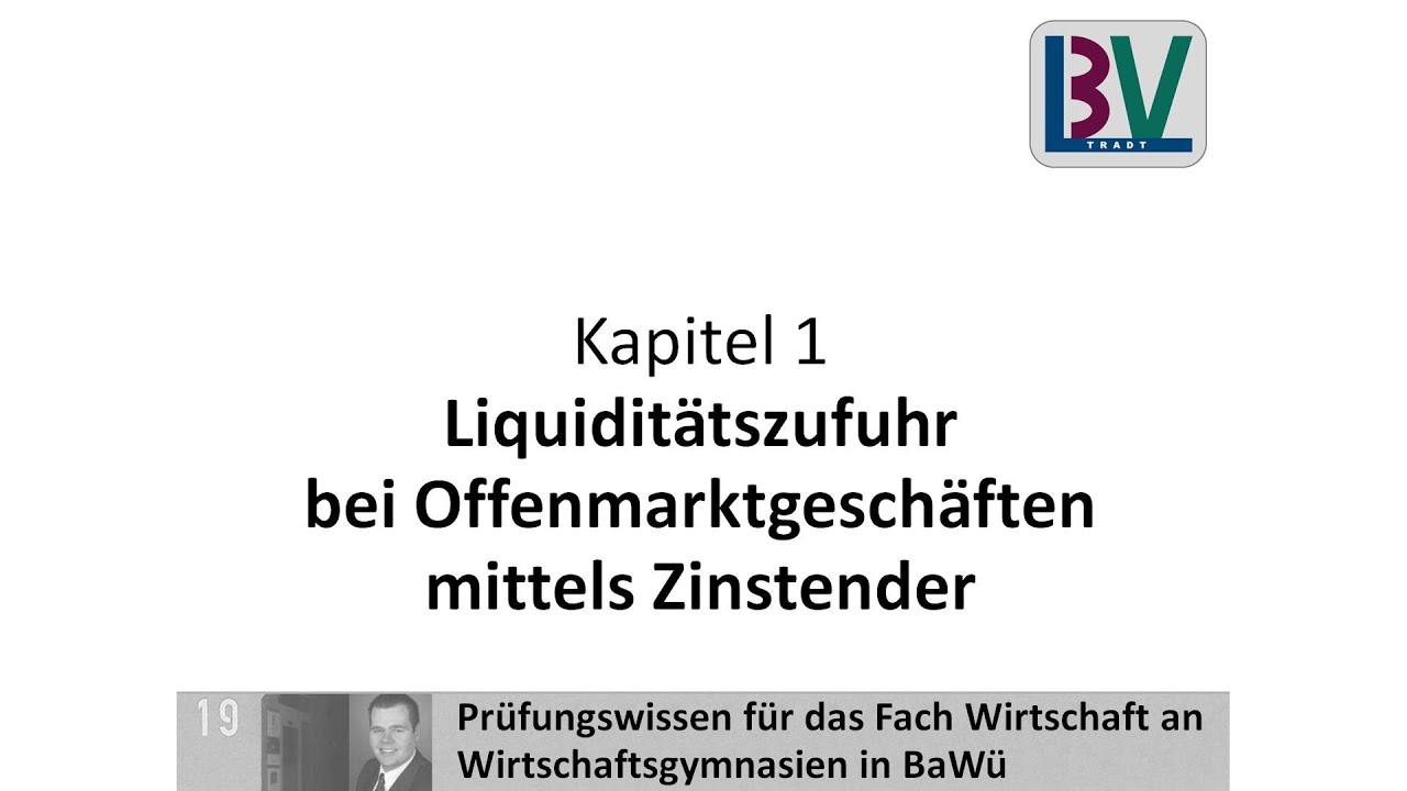 Zinstender Offenmarktgesch&auml;fte Geldpolitik EZB [WG K01 T16b]