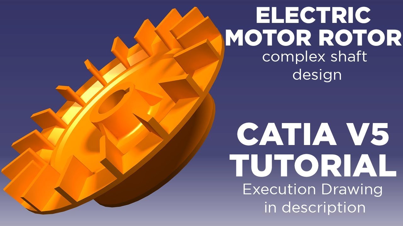 CATIA V5 Electric Motor Rotor Design | Part Design - Tutorial CATIA V5