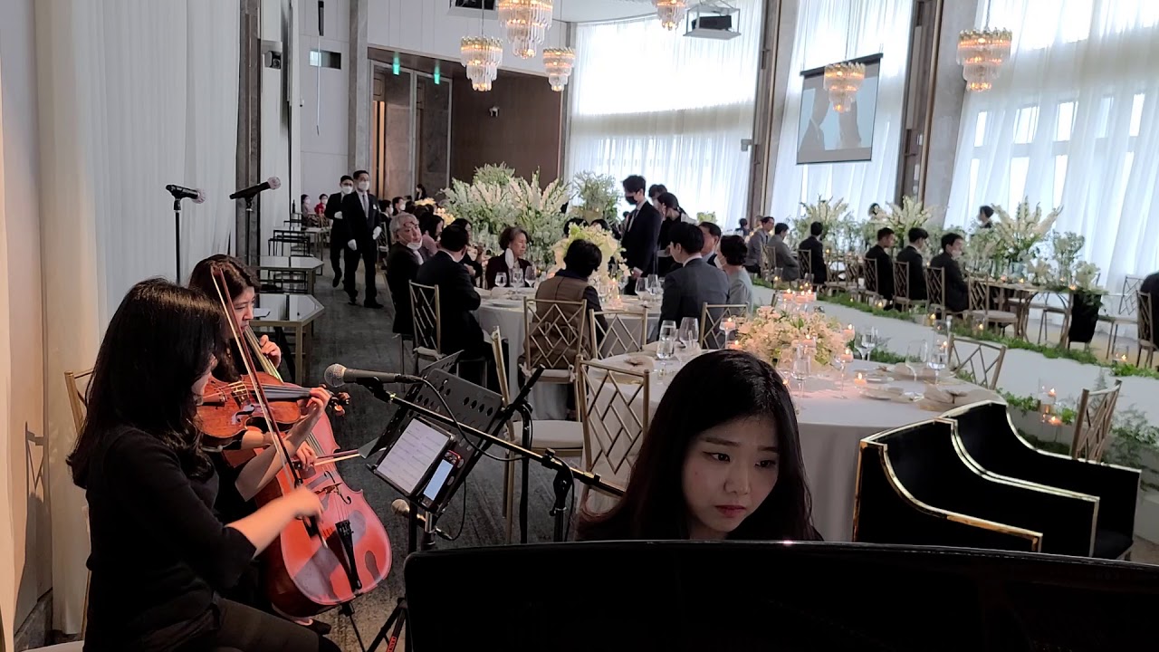시그니엘호텔 결혼식연주 피아노3중주 Moon river 웨딩연주 결혼식음악