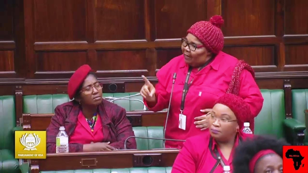 Женщины из EFF сеют хаос в парламенте