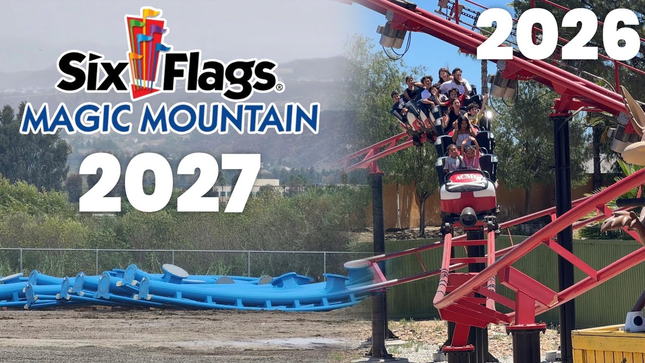 Официальная новость о новых американских горках Magic Mountain и новой тематической зоне Looney T...