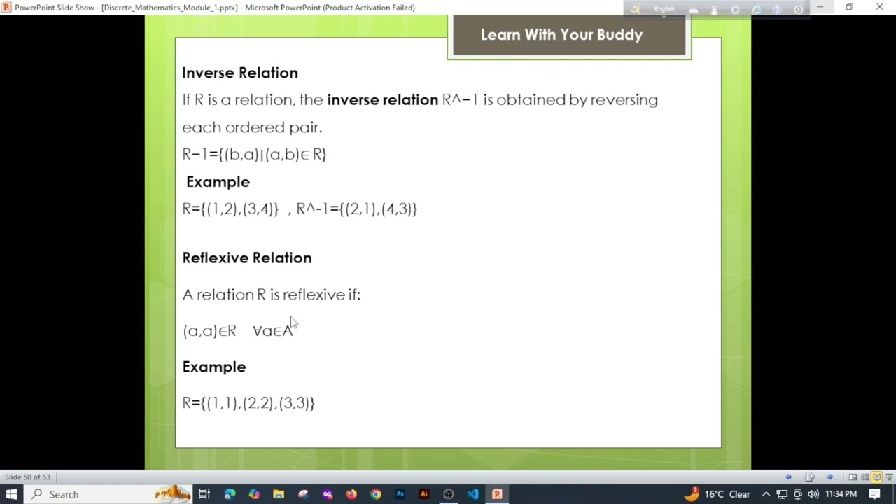 Tutorial 14:Relation and Its Types | Discrete Mathematics | Easy Explanation 🔗