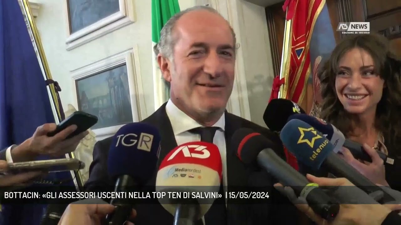 BOTTACIN: &laquo;GLI ASSESSORI USCENTI NELLA TOP TEN DI SALVINI&raquo;  | 15/05/2024