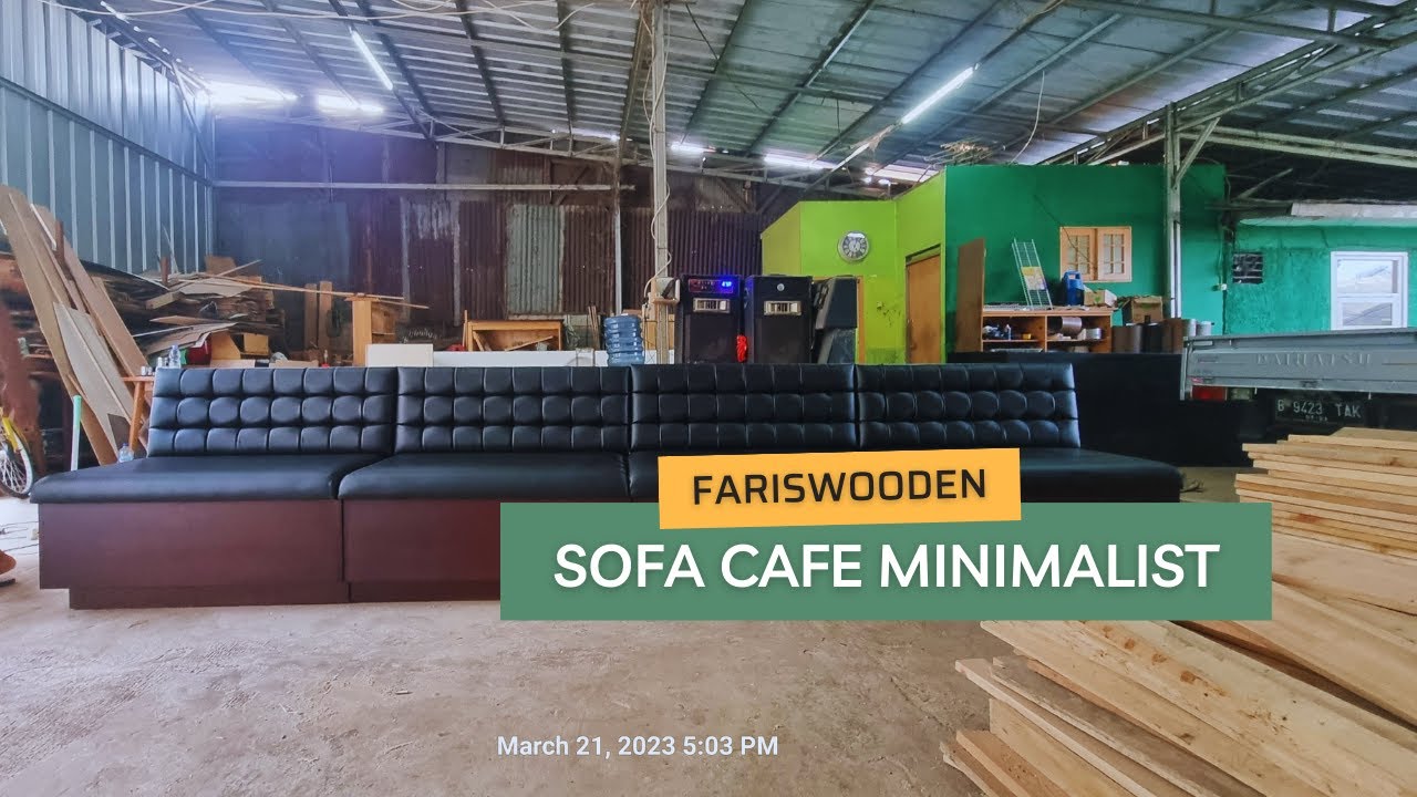 Sofa Cafe Custom | Material Plywood | Finishing Woodstain